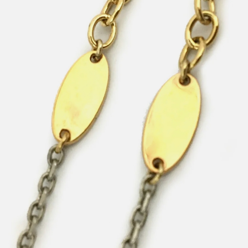 LOUIS VUITTON LOGO MANIA GOLD TONE EARRINGS/S0837 - Picture 5 of 11